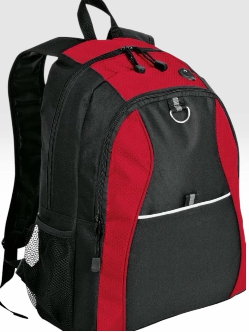 NWOT Port Authority BG1020 Contrast Honeycomb Backpack - Red/Black